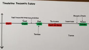 En tidslinje som illustrerer begrepet fortid i grammatikk.