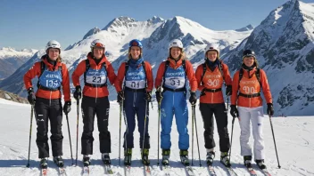 Et lag med norske alpinister som representerer Norge i en konkurranse.