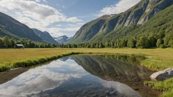 Et naturskjønt bilde av Vassenden, som viser dets åndeløse naturskjønnhet og vannkilder.