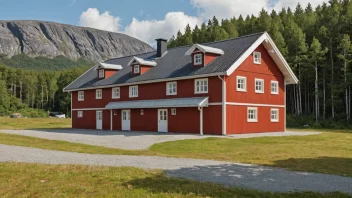 En firemannsbolig i Norge med en særegen arkitektur.