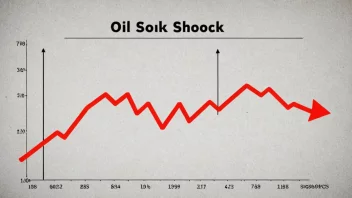 En graf som viser den økonomiske påvirkningen av et oljesjokk.