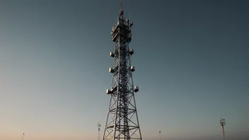 En TV-sendermast med en sterk signal