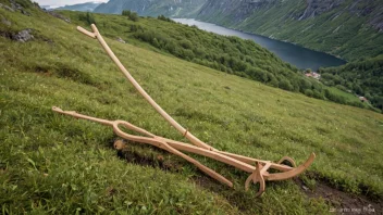 En person som bruker et ljådrag til å forme landskapet, med et naturskjønt norsk landskap i bakgrunnen.