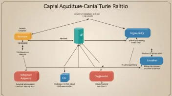 En banks kapitalstruktur, med et diagram som viser de forskjellige komponentene av kapitaldekning.