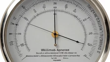 Et barometer med en millibarskala, som viser sammenhengen mellom millibar og atmosfærisk trykk.