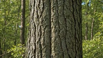 Et mørkvedtre med en solid stamme og grener, omgitt av en naturlig omgivelse.