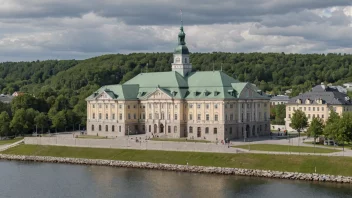 Ibsenhuset-museet i Skien, Norge, viser det historiske hjemmet til Henrik Ibsen.