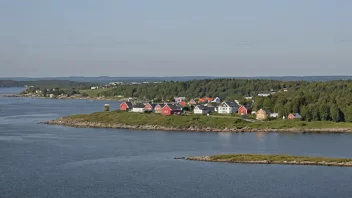 Et malerisk landskap av Grønsunds-området i Norge.