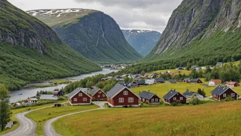 Et malerisk landskap av Besseruds-området i Norge.