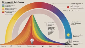 En illustrasjon av det elektromagnetiske spekteret med infrarød stråling fremhevet.