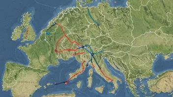 Et kart over Norge med ulike regioner fremhevet og koblet sammen med linjer.