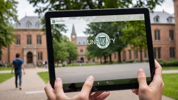 En student som registrerer seg for universitetskurs på nettet.