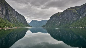 Et åndeløst utsikt over Jøssingfjords i Norge, som viser dens naturlige skjønnhet og ro.