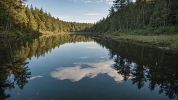 En overflate som er helt glatt og reflekterer lys på en måte som gjør at den ser ut som et speil.