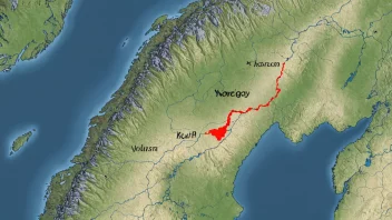 Et kart over Norge med Akershusregionen fremhevet i en lys farge