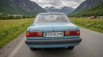 En brukimportert bil med norsk nummerplate.