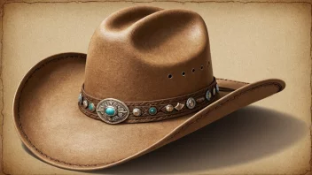 En klassisk cowboyhatt, et symbol på den amerikanske ville vesten og cowboy-kulturen.