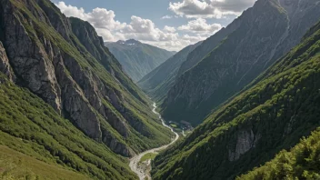 Et landskapsbilde av Kjelkenes, et geografisk område kjennetegnet av åser og bratte skrenter