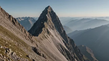 Et fjell med en røff og utilgjengelig landskap