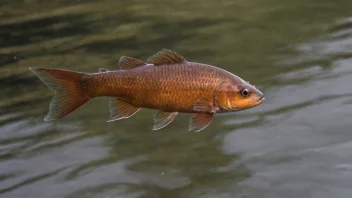 En liten, rødbrun fisk i sin naturlige habitat.