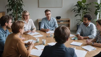 En gruppe mennesker som arbeider sammen for å finne bærekraftige løsninger på miljøproblemer.