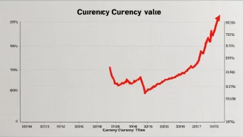 En linjegraf med en positiv trend, som representerer en økning i valutaverdi.