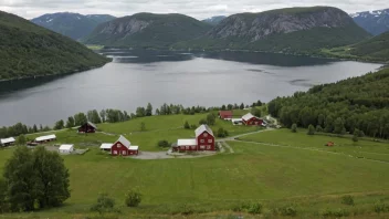 Et bilde av Birkelands-gården i Agder