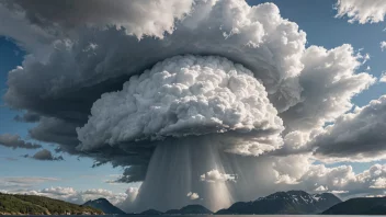 Et bilde av en skytøen, et norsk meteorologisk fenomén.