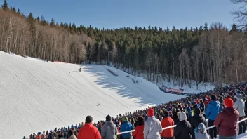 Et bilde av Holmenkollbakken skihoppbakken i Oslo.