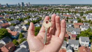 En person som holder en husnøkkel, symboliserer prosessen med å skaffe seg en bolig.