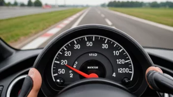 Et bilde av en speedometer som viser maksimal hastighet.