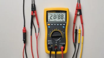 Et bilde som viser et elektrisk system med flere spenningskilder og en multimeter som måler spenningen mellom to punkter.