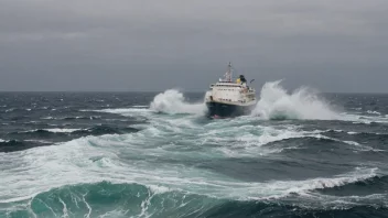 En enorm virvelstrøm i havet, som symboliserer kraften av millionsluk.