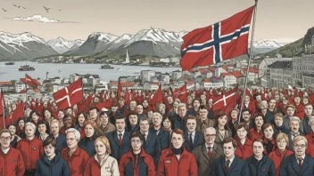 Et bilde av en sosialistregjering i Norge, som representerer landets mangfold og inklusivitet.