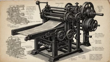 Et bilde av en trykkpresse med ulike fonter og skrifttyper, som viser autotypi-teknikken.