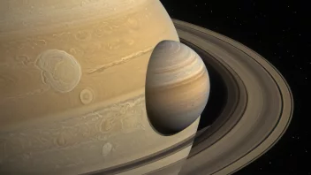 Saturn, den sjette planeten fra solen og den andre største i solsystemet.