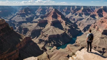 En person som opplever et livsforandrende øyeblikk ved Grand Canyon.