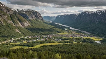 En naturskjønn by i Hallingdal-regionen i Norge, kjent for sin naturskjønnhet og kulturelle arv.