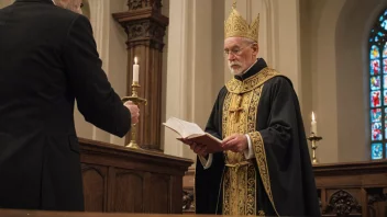 En kallskapellan i en kirke, som utfører sine oppgaver.