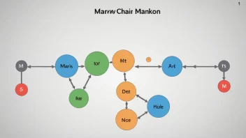 En bilde som viser en Markov-kjede med stater og overganger.