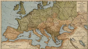 Kart over regionen nord for Alpene i det første århundret etter Kristus, som viser områdene som ble bebodd av teutonske stammer.