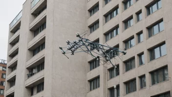 En fellesantenne på et bygg med flere tilkoblinger, slik at flere brukere kan få tilgang til samme signal.