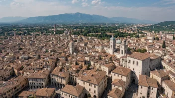 Det historiske sentrum av Brescia, Italia, som viser byens rike historie og kulturelle betydning.