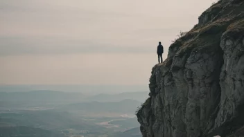 En person som representerer en isolasjonist, står alene og ser ut på et fjernt landskap.