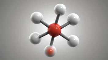 En metanmolekyl med en sentral karbonatom bundet til fire hydrogenatomer.