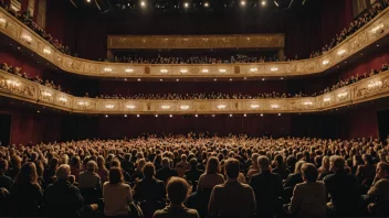 Et fargerikt og dynamisk bilde av en teater eller konsertsal i Oslo, som viser byens rike kulturscene.