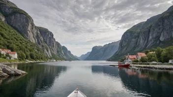 Et historisk kloster i en vakker fjord i Norge.