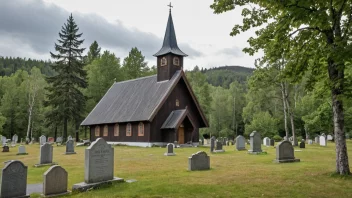 Et bilde av en tradisjonell norsk kirkebygning