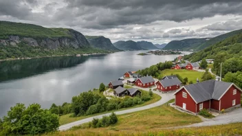 En malerisk bygd omgitt av fjorder og fjell