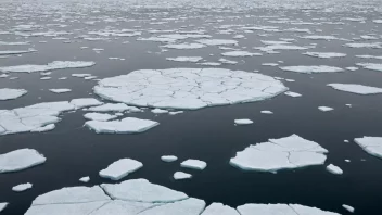 Et stort islag på vannets overflate